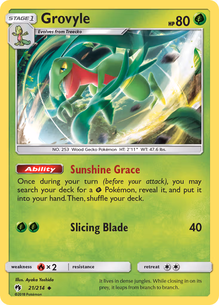 Grovyle 21/214 Pokemon card