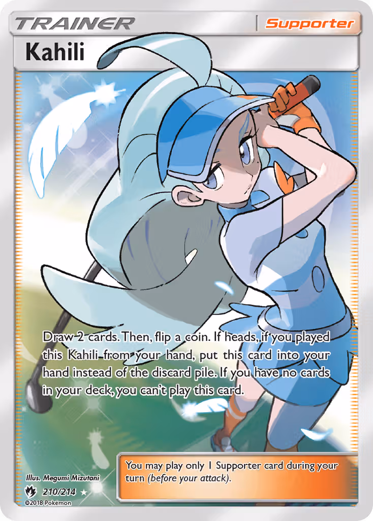 Kahili 210/214 Pokemon card