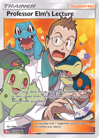 Professor Elm’s Lecture 213/214 Pokemon card