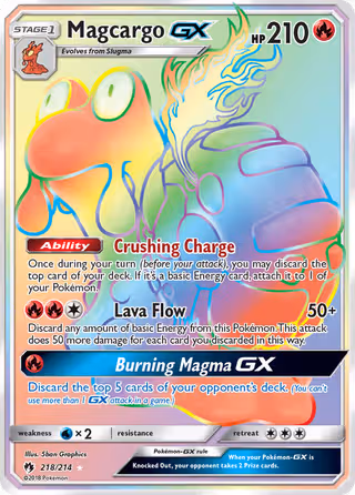 Magcargo GX 218/214 Pokemon card