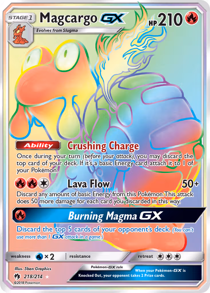 Magcargo GX 218/214 Pokemon card