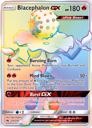 Blacephalon GX 219/214 Pokemon card