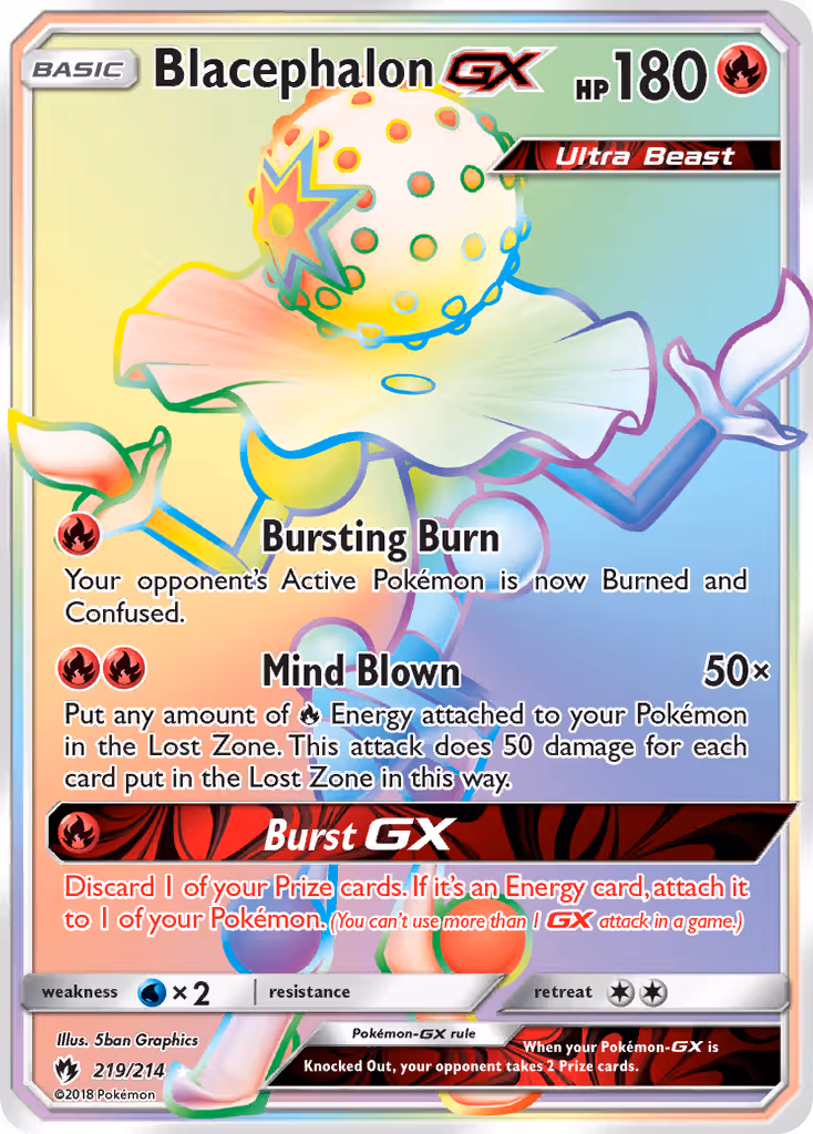 Blacephalon GX 219/214 Pokemon card