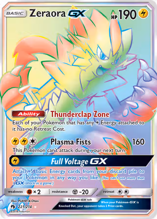Zeraora GX 221/214 Pokemon card