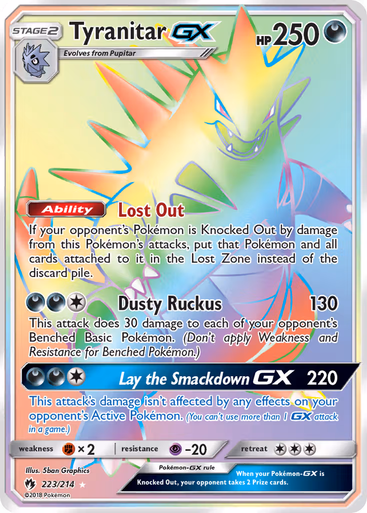 Tyranitar GX 223/214 Pokemon card