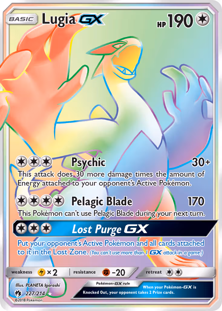Lugia GX 227/214 Pokemon card