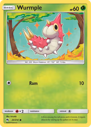 Wurmple 23/214 Pokemon card
