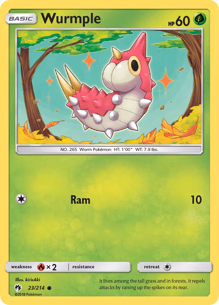 Wurmple 23/214 Pokemon card