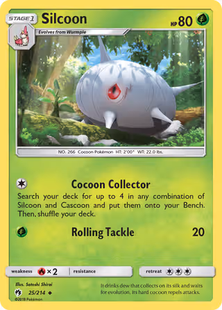 Silcoon 25/214 Pokemon card