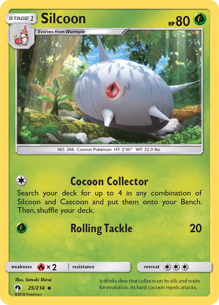 Silcoon 25/214 Pokemon card