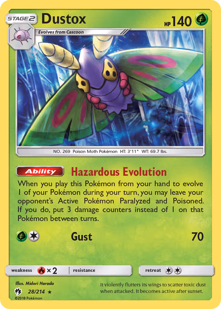 Dustox 28/214 Pokemon card