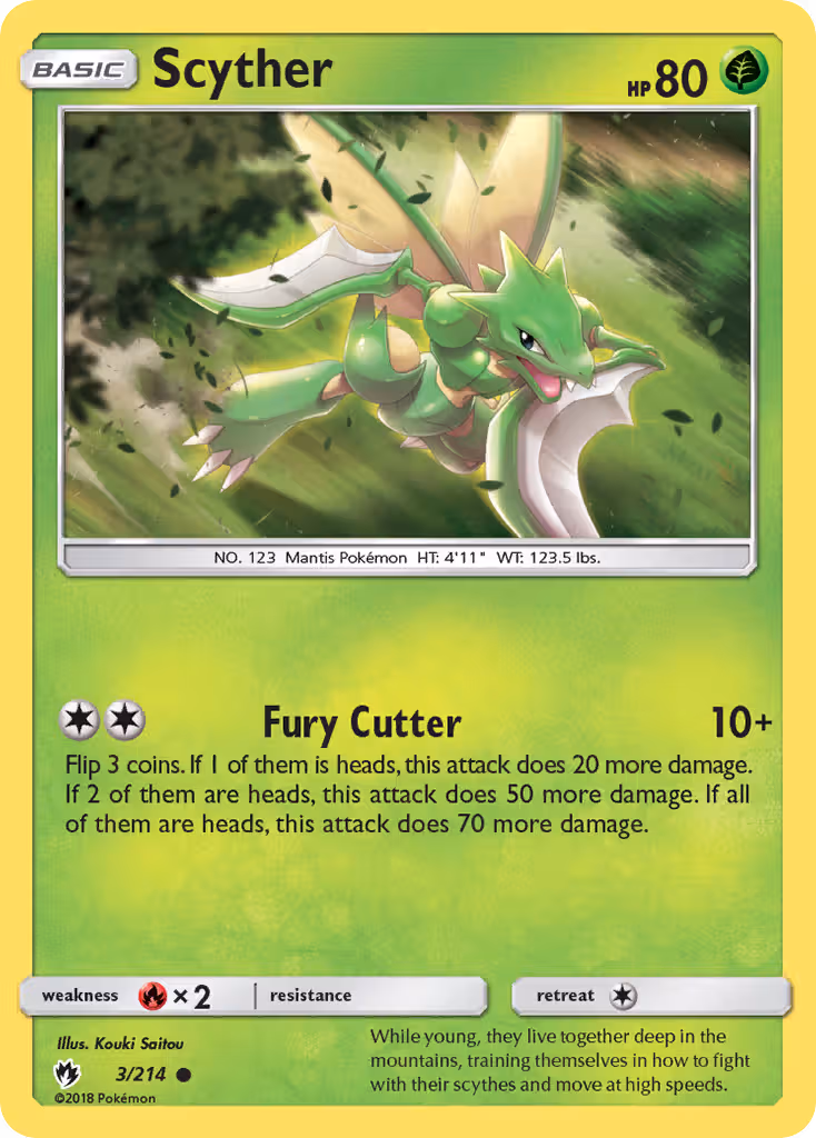 Scyther 3/214 Pokemon card