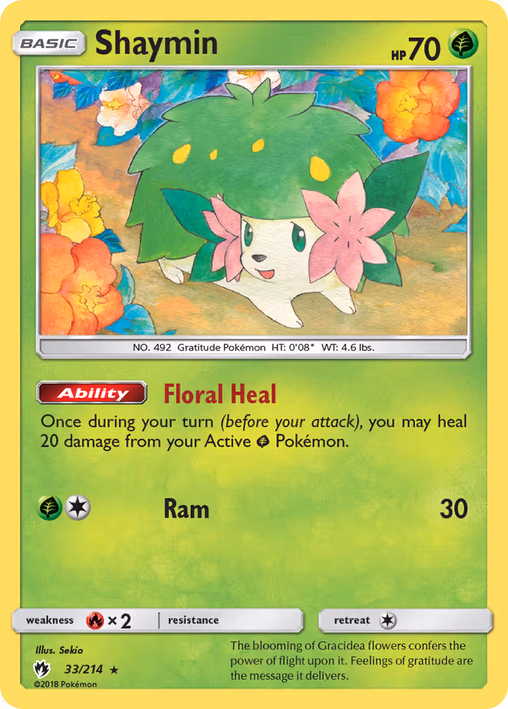 Shaymin 33/214 Pokemon card