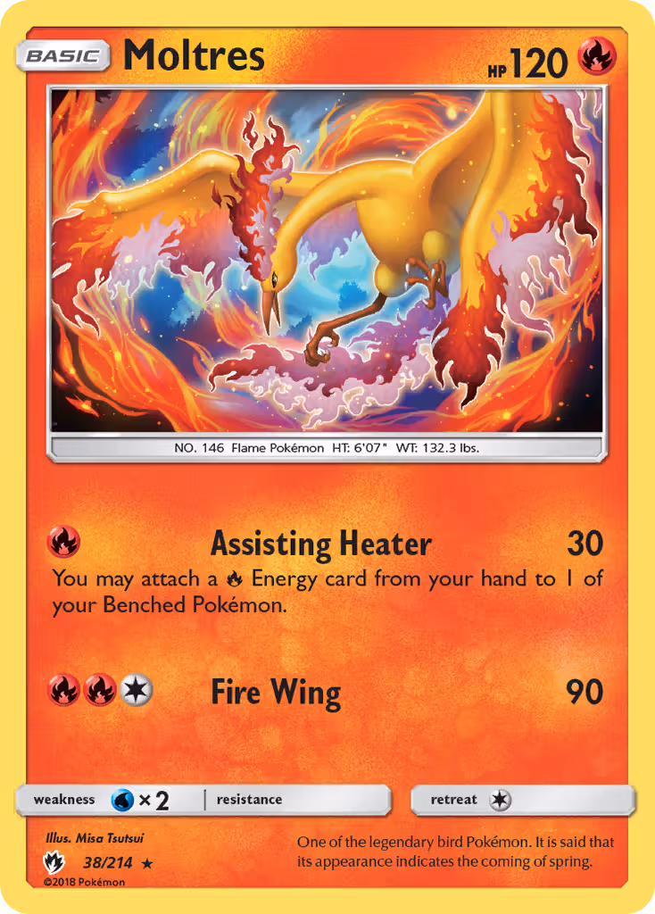 Moltres 38/214 Pokemon card