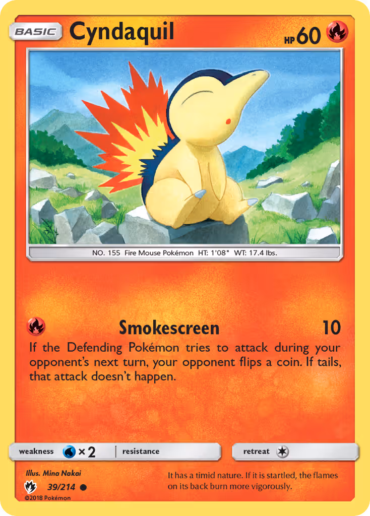 Cyndaquil 39/214 Pokemon card