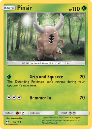 Pinsir 4/214 Pokemon card