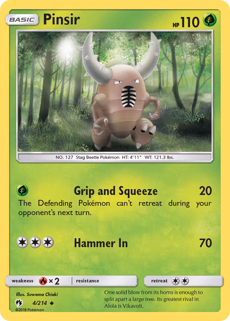 Pinsir 4/214 Pokemon card