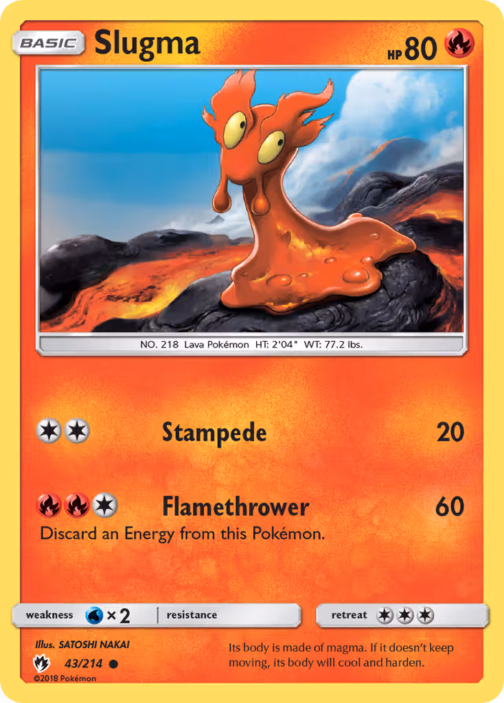 Slugma 43/214 Pokemon card