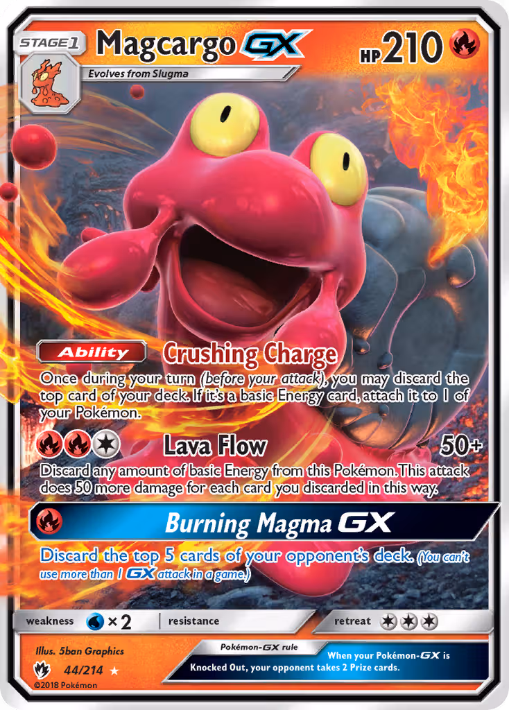 Magcargo GX 44/214 Pokemon card