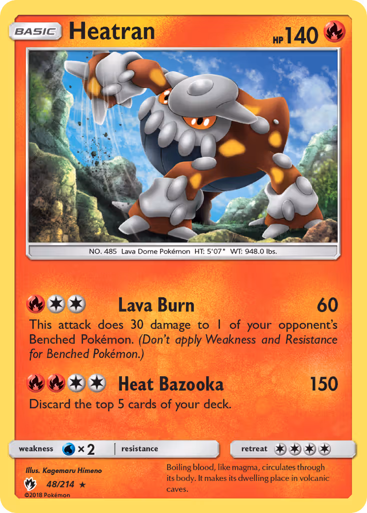 Heatran 48/214 Pokemon card