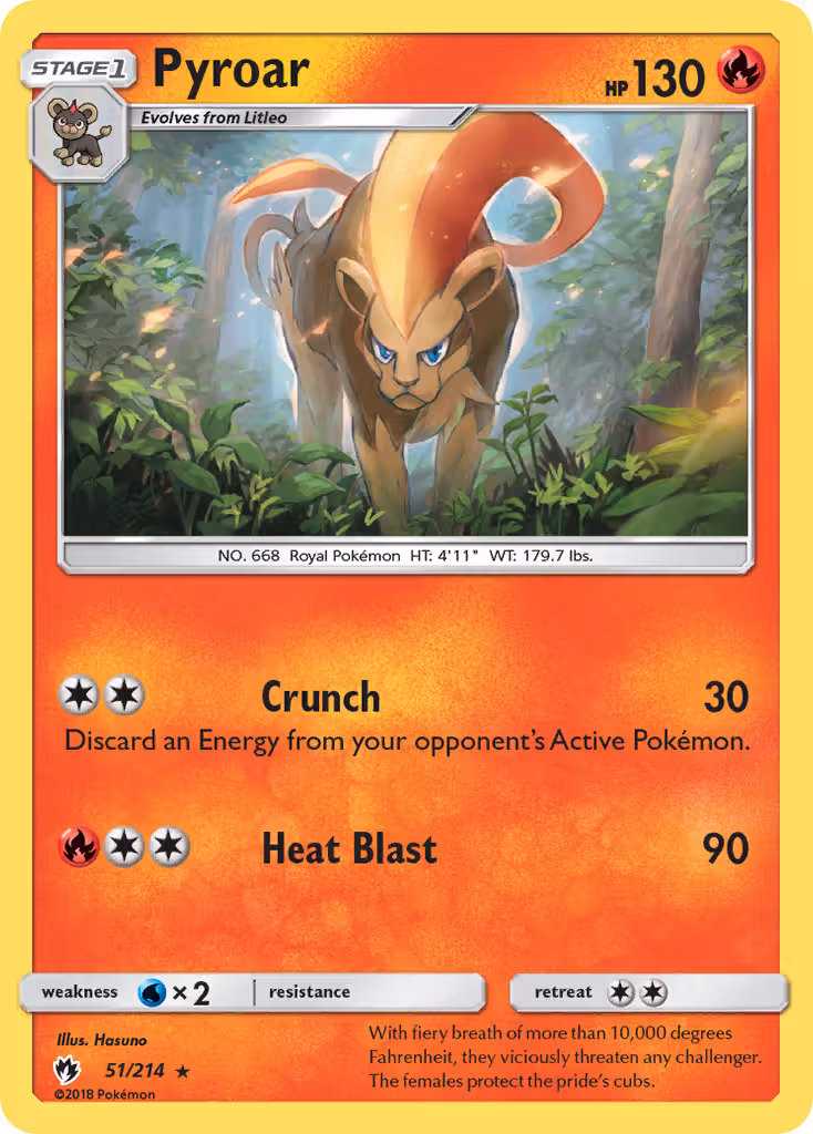 Pyroar 51/214 Pokemon card