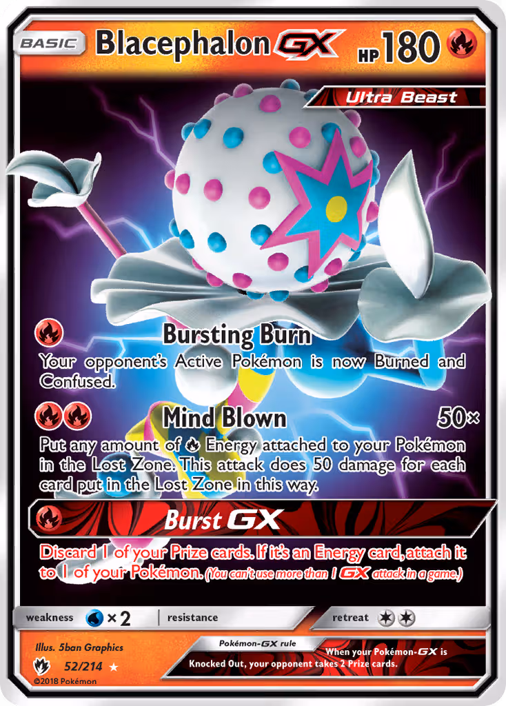 Blacephalon GX 52/214 Pokemon card