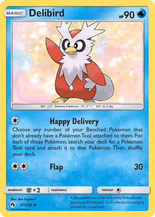 Delibird 57/214 Pokemon card