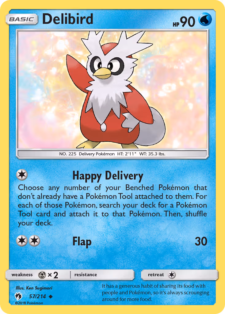 Delibird 57/214 Pokemon card