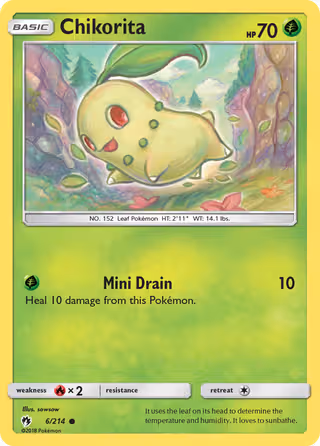 Chikorita 6/214 Pokemon card