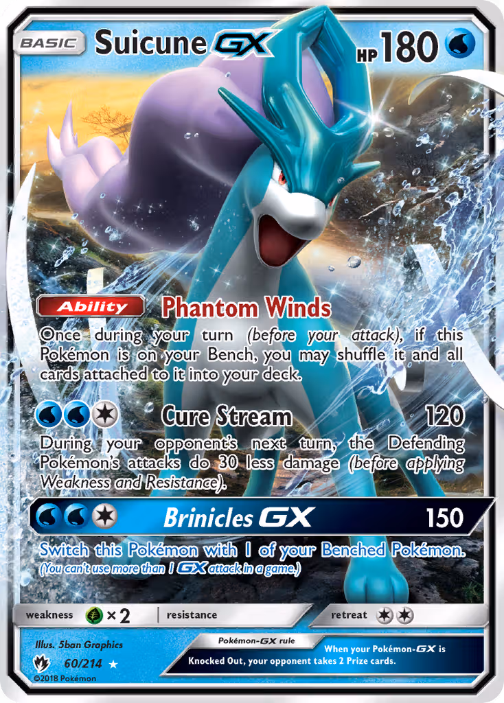 Suicune GX 60/214 Pokemon card