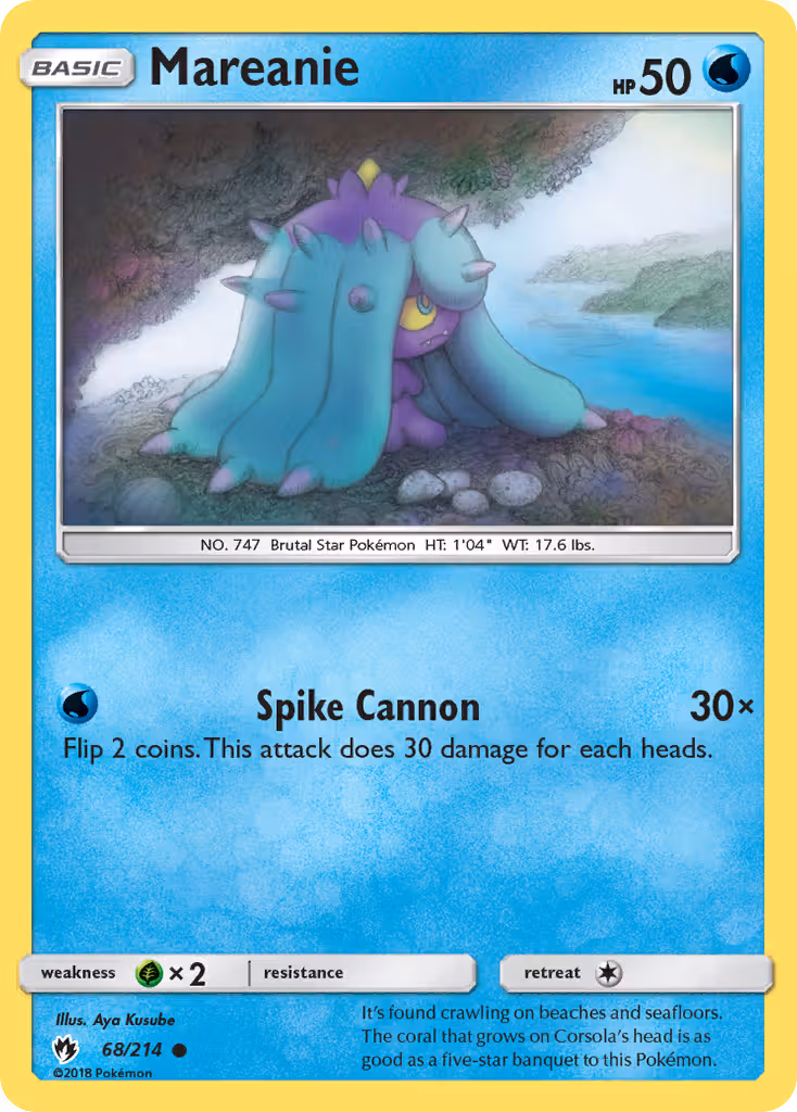 Mareanie 68/214 Pokemon card