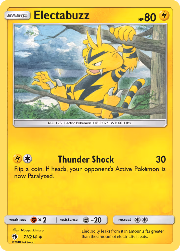 Electabuzz 71/214 Pokemon card