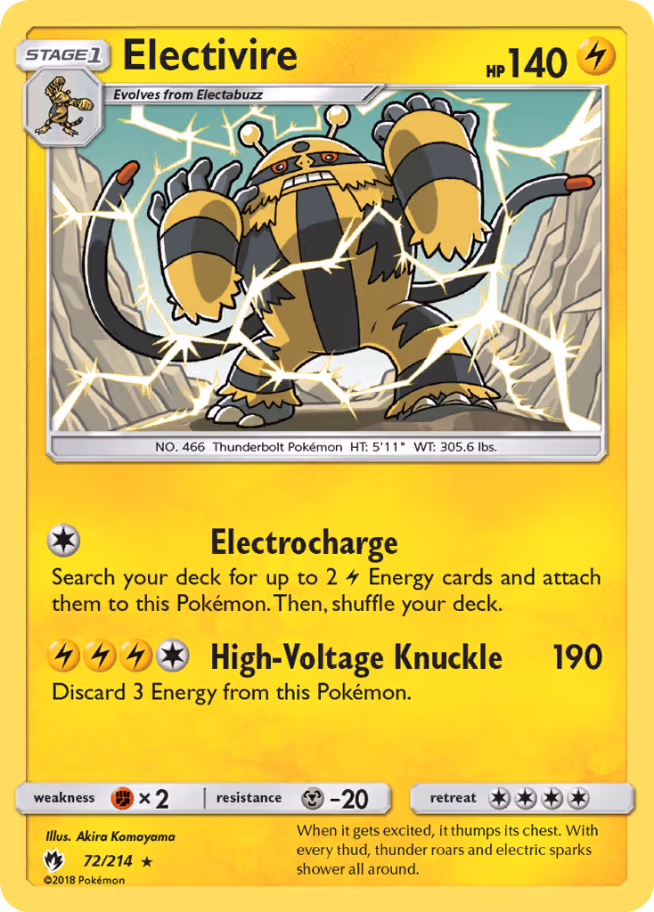 Electivire 72/214 Pokemon card
