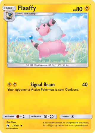 Flaaffy 77/214 Pokemon card