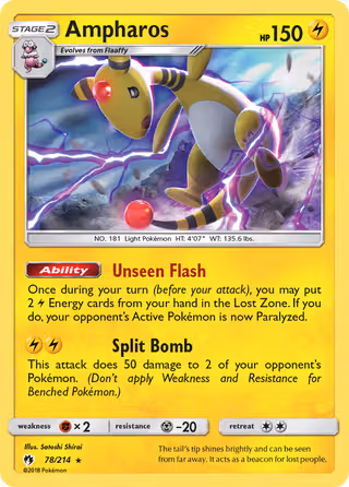 Ampharos 78/214 Pokemon card