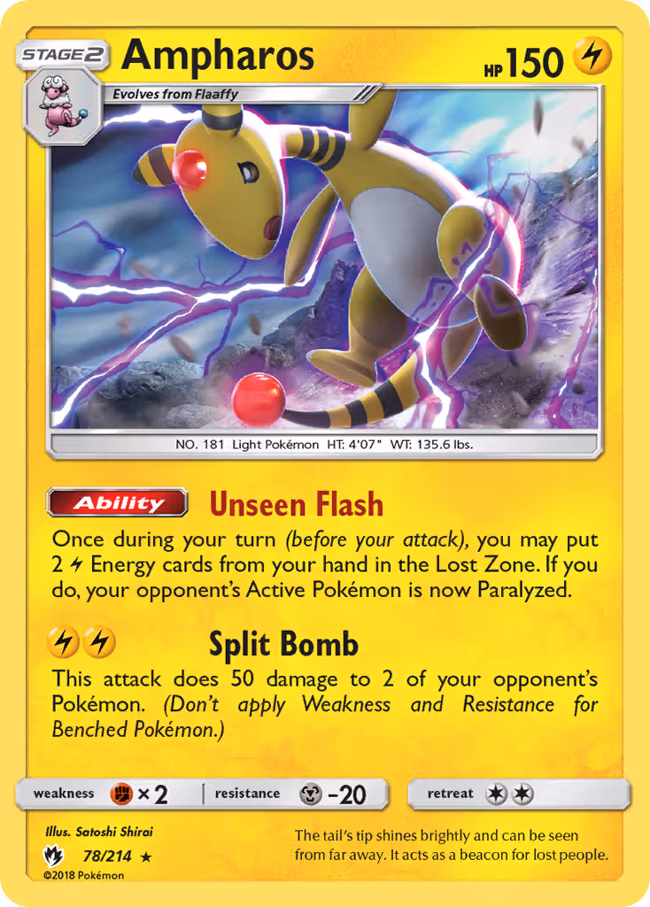 Ampharos 78/214 Pokemon card