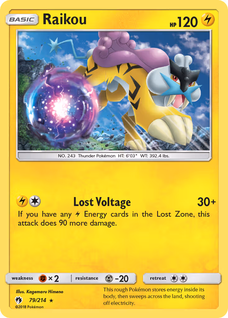 Raikou 79/214 Pokemon card