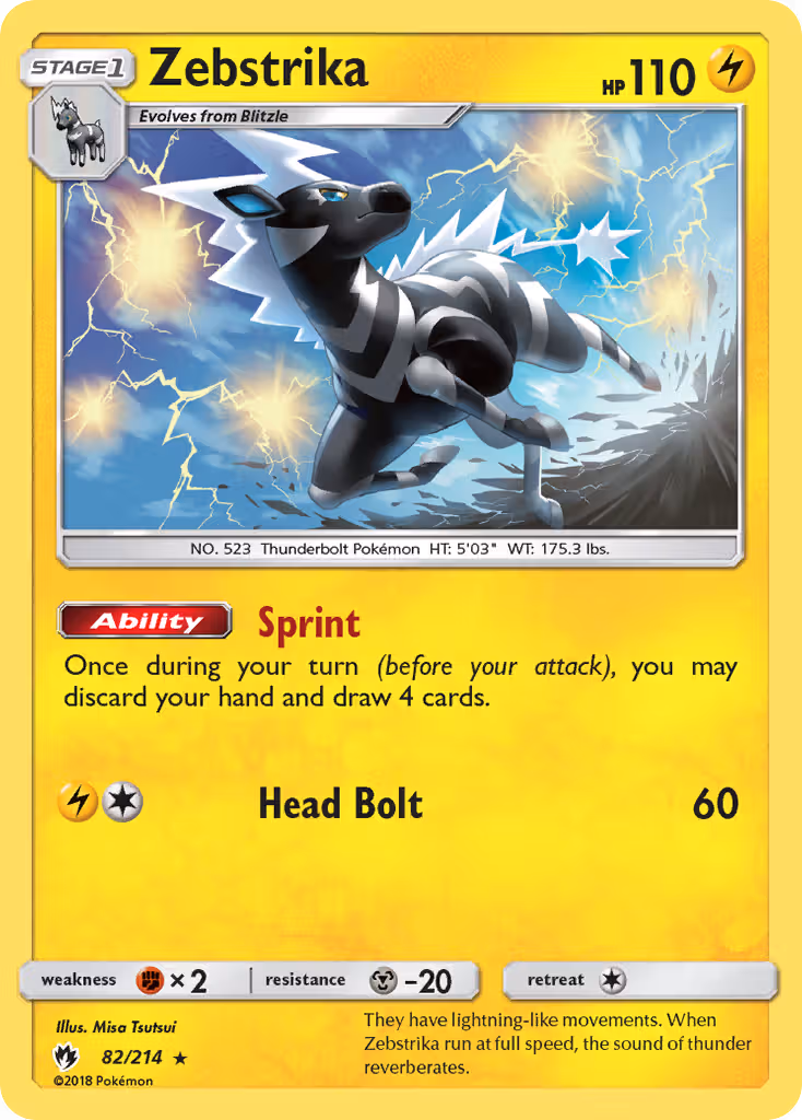 Zebstrika 82/214 Pokemon card