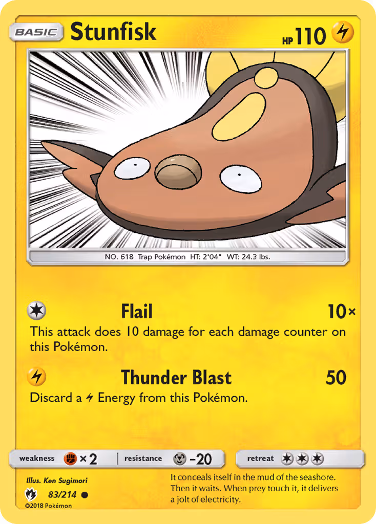 Stunfisk 83/214 Pokemon card
