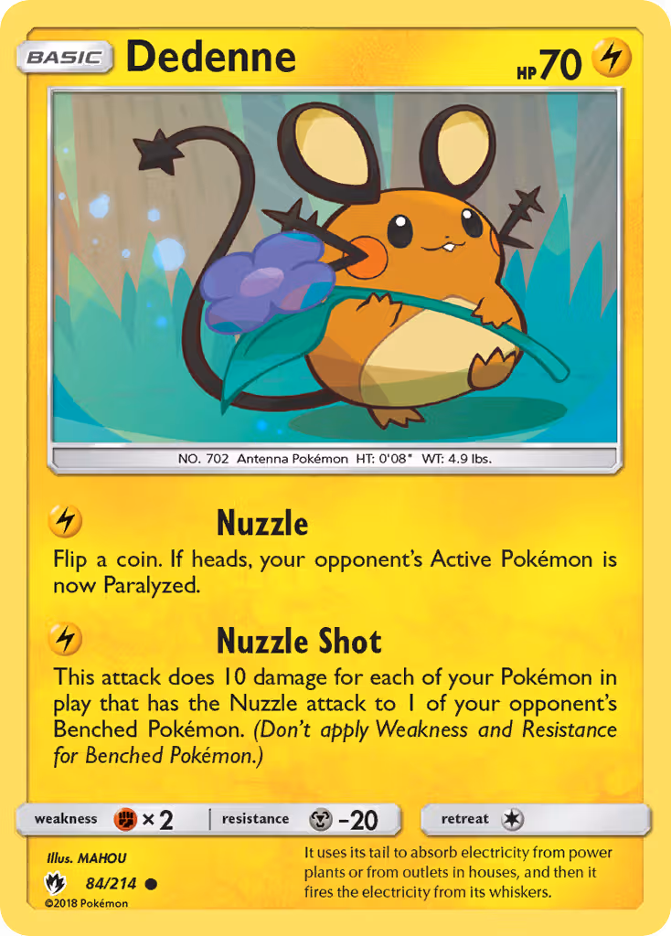 Dedenne 84/214 Pokemon card