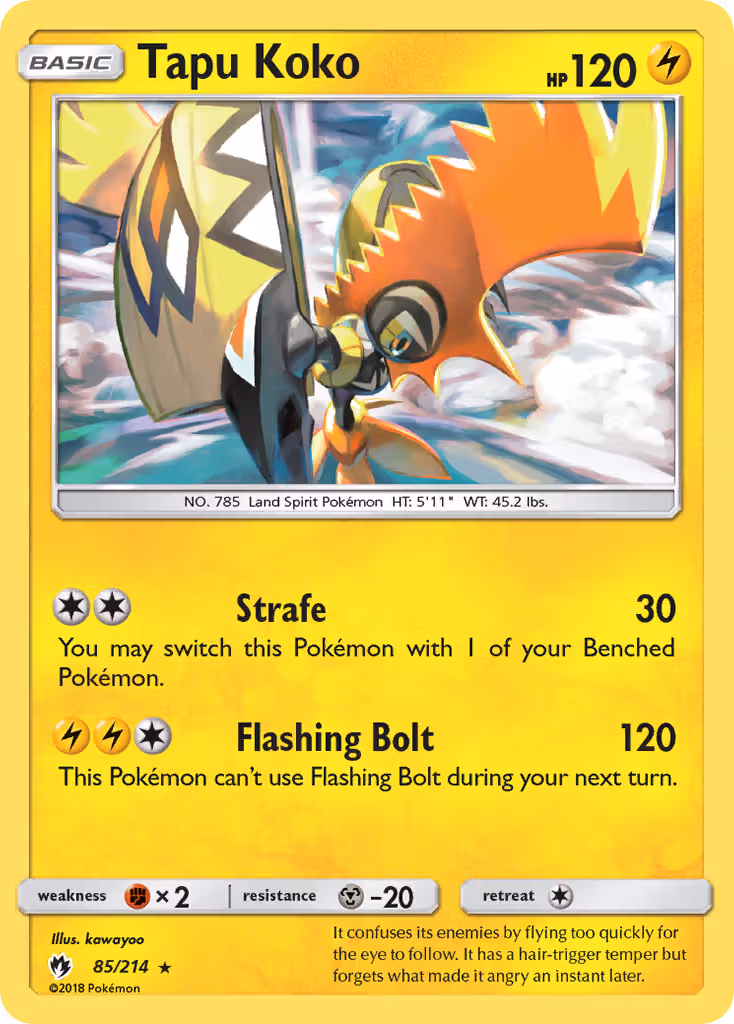 Tapu Koko 85/214 Pokemon card