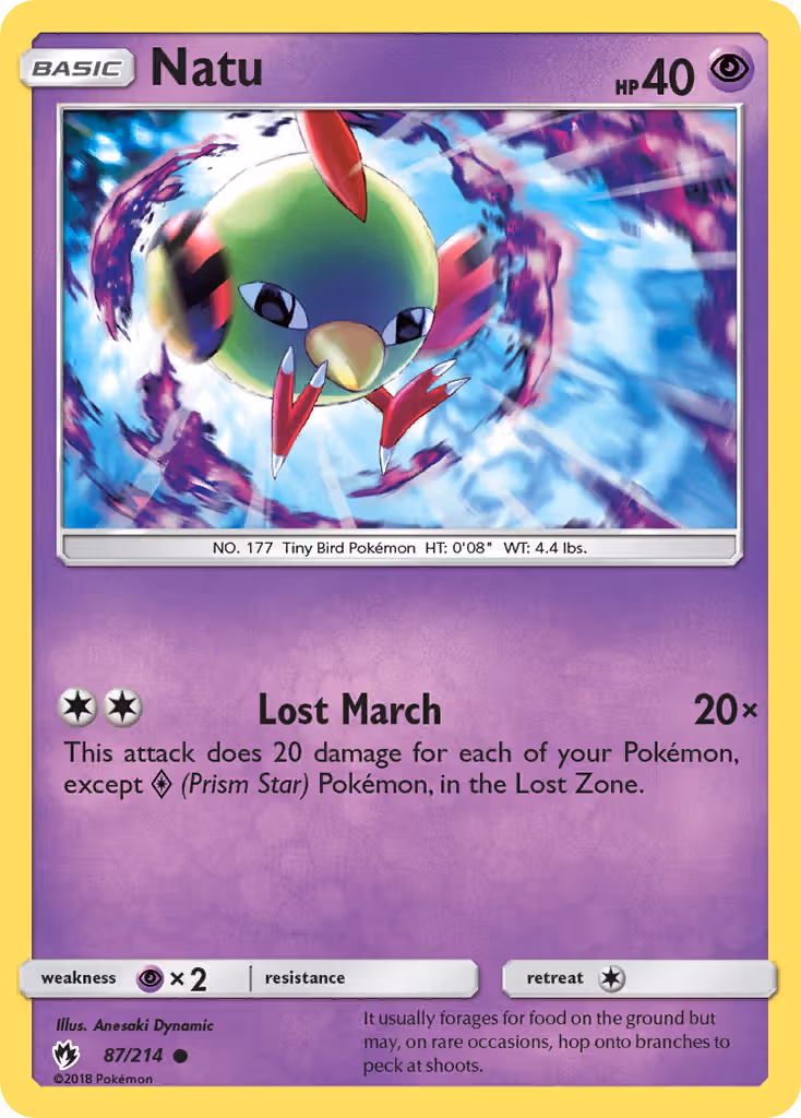 Natu 87/214 Pokemon card