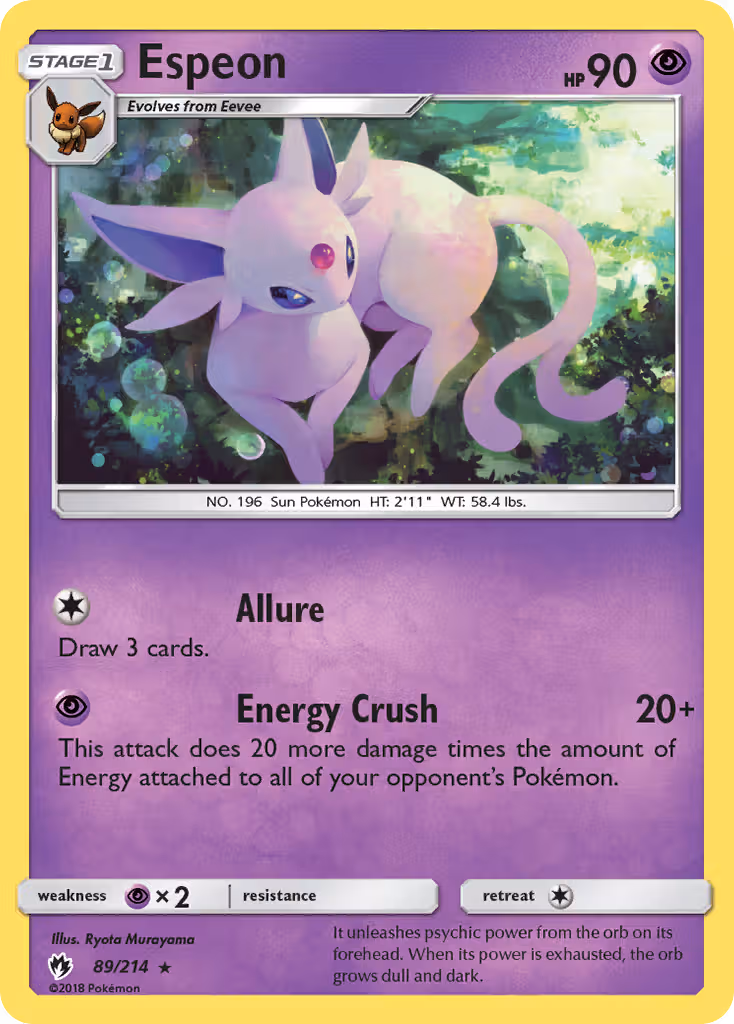 Espeon 89/214 Pokemon card