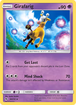 Girafarig 94/214 Pokemon card