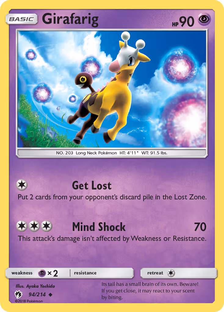 Girafarig 94/214 Pokemon card