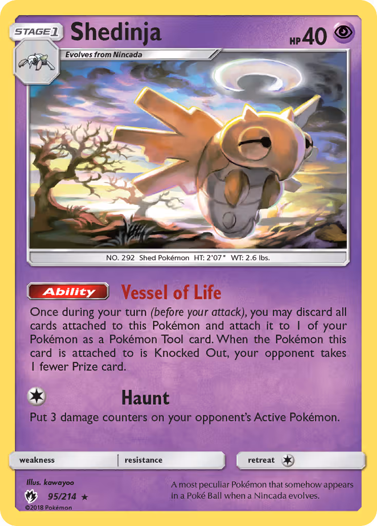 Shedinja 95/214 Pokemon card