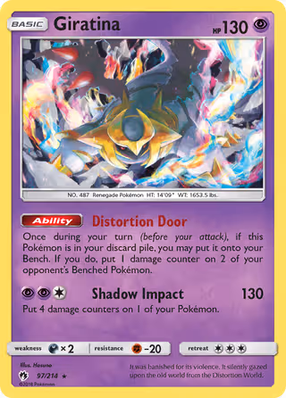 Giratina 97/214 Pokemon card