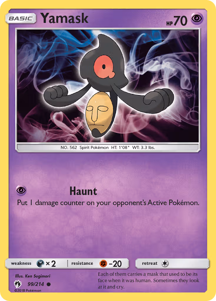Yamask 99/214 Pokemon card