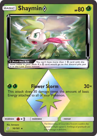 Shaymin ◇ 10/181 Pokemon card