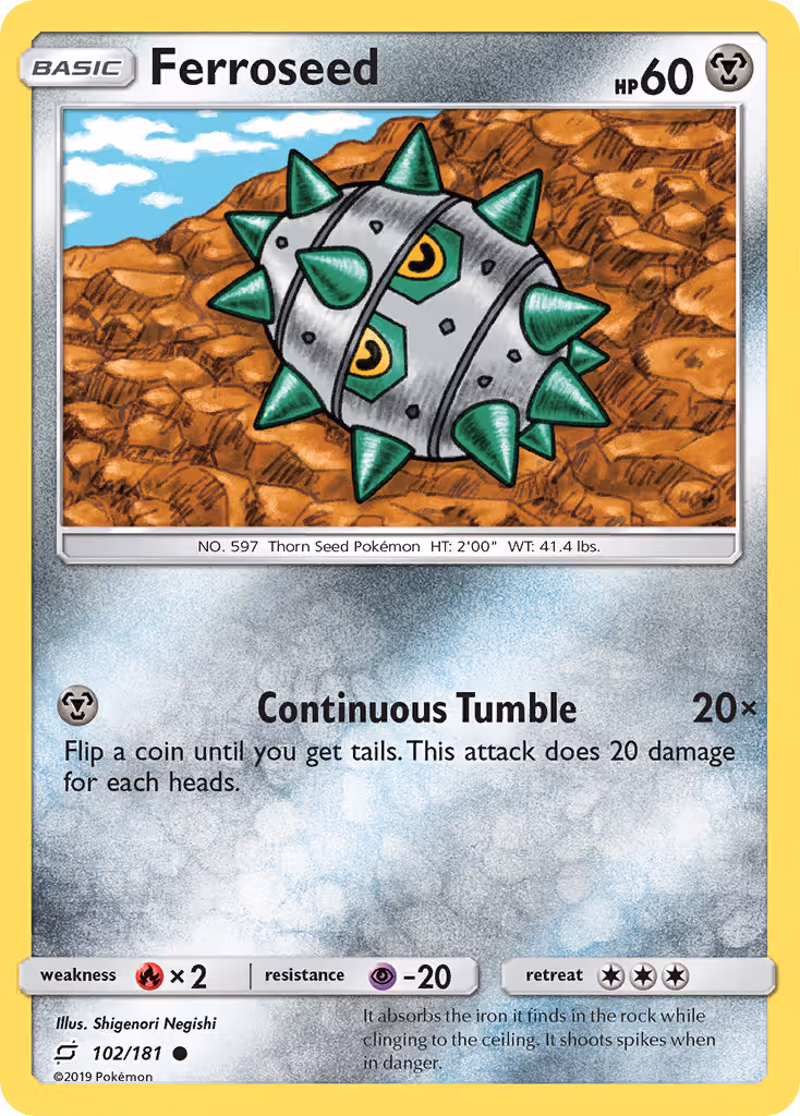 Ferroseed 102/181 Pokemon card